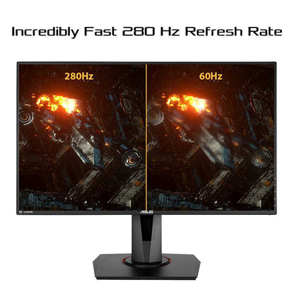 ASUS TUF Gaming VG259QM Gaming Monitor - 25" (24.5" viewable) FHD (1920x1080), Fast IPS, Overclockable 280Hz (Above 240Hz, 144Hz), 1ms (GTG), Extreme Low Motion Blur Sync, G-SYNC Compatible, DisplayHDR™ 400