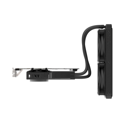 G12 AIO Bracket (Black/White) GPU Mounting Bracket for Kraken AIOs, Supports both AMD and NVIDIA graphics cards–reference and most non-reference design, 92mm fan for active VRM cooling with space for aftermarket VRM heatsinks