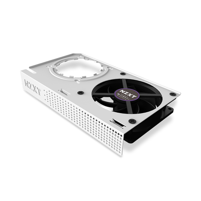 G12 AIO Bracket (Black/White) GPU Mounting Bracket for Kraken AIOs, Supports both AMD and NVIDIA graphics cards–reference and most non-reference design, 92mm fan for active VRM cooling with space for aftermarket VRM heatsinks