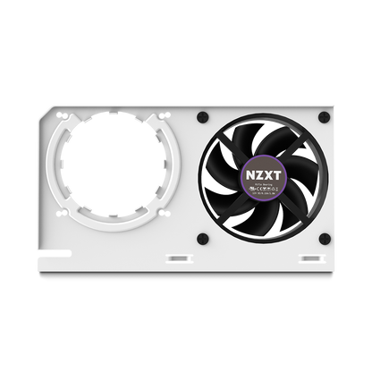 G12 AIO Bracket (Black/White) GPU Mounting Bracket for Kraken AIOs, Supports both AMD and NVIDIA graphics cards–reference and most non-reference design, 92mm fan for active VRM cooling with space for aftermarket VRM heatsinks