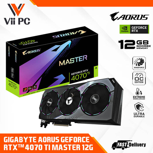 GIGABYTE NVIDIA AORUS GeForce RTX 4070 Ti MASTER 12GB GDDR6X PCI-E 4.0 Graphics Card