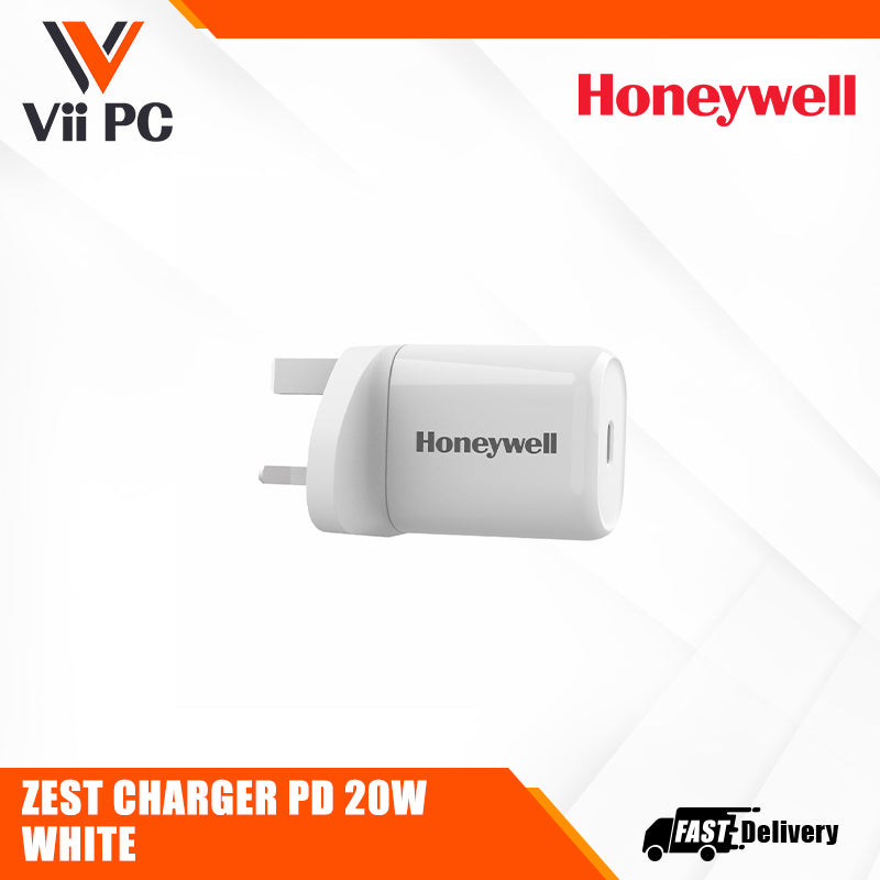 Honeywell ZEST CHARGER PD 20W Platinum Series/3 Years Warranty - BLACK/WHITE