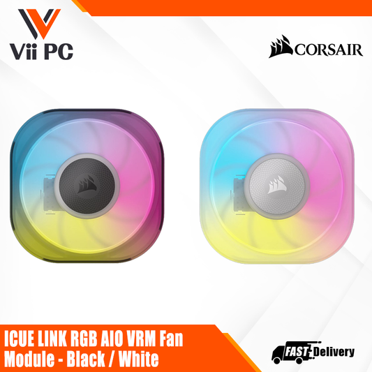 Corsair ICUE LINK RGB AIO VRM Fan Module - Black / White