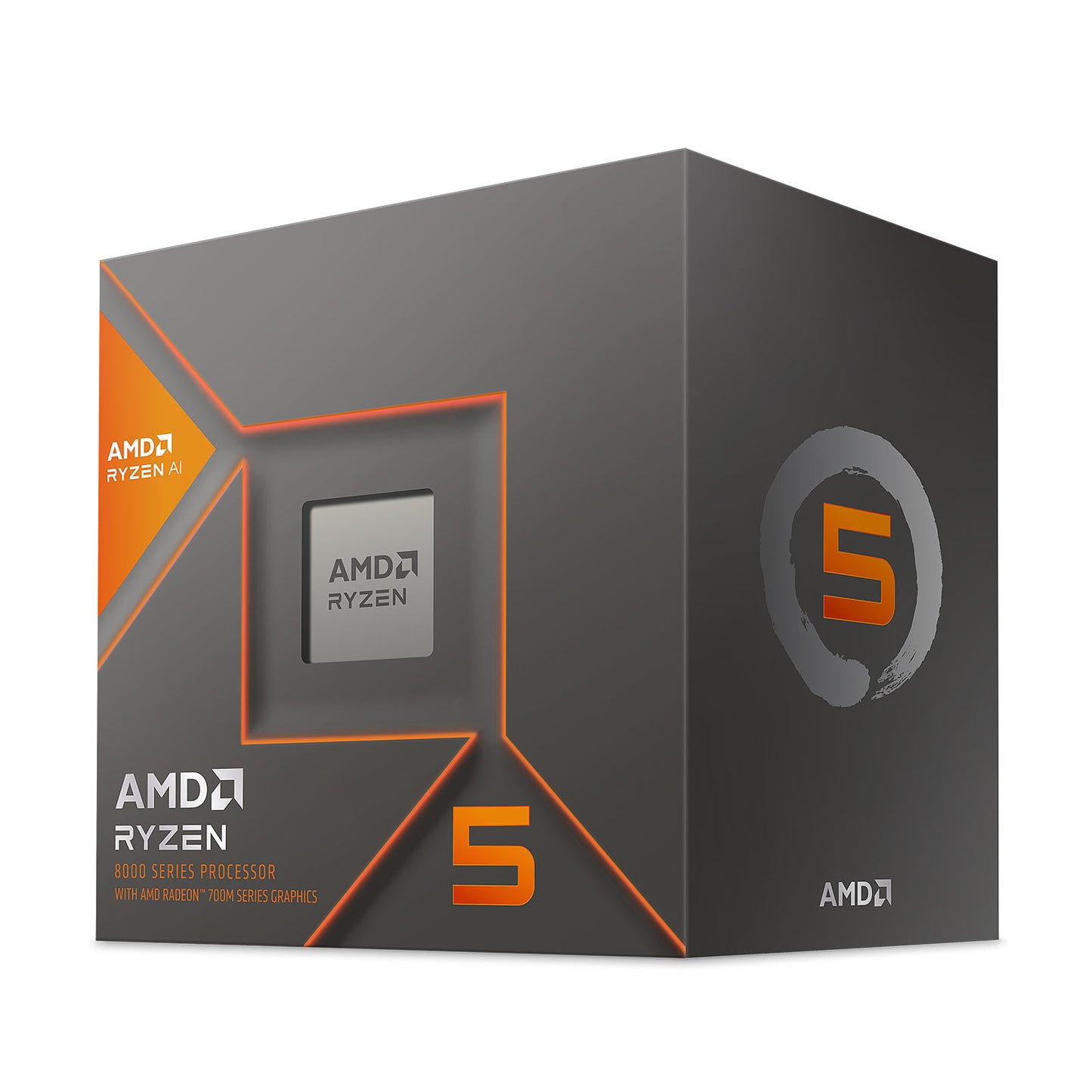 AMD Ryzen™ 5 8600G With Wraith Stealth Cooler Ryzen 5 8000 Series 6-Cores, 12-threads, 4.3GHz, Socket AM5, 65W, Desktop Processors