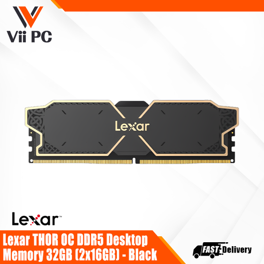 Lexar THOR OC DDR5 Desktop Memory 32GB (2x16GB) - Black