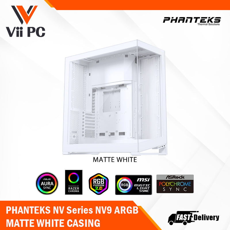 PHANTEKS NV Series NV9 DRGB FULL-TOWER CHASSIS SATIN BLACK / MATTE WHITE CASE