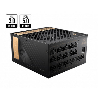 MSI MEG Ai1300P PCIE5 ATX3.0 80 Plus® Platinum 1300W Full Modular Active PFC Power Supply - Supports Nvidia® GeForce RTX™ 40 Series graphics cards