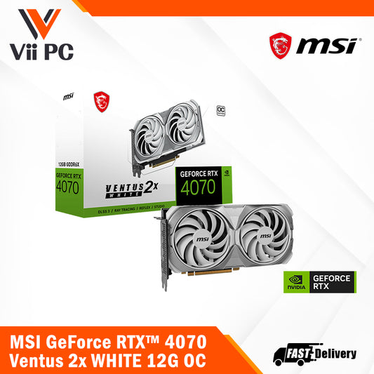 MSI GeForce RTX™ 4070 VENTUS 2x WHITE 12G OC GDDR6X Graphic Cards with DLSS 3