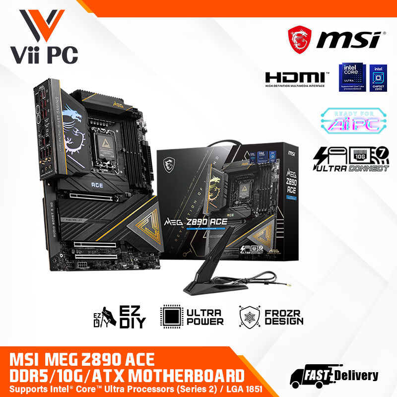 MSI MEG Z890 ACE Intel® Core™ Ultra Processors DDR5 WIF7 ATX Gaming Motherboard