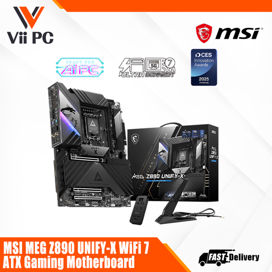 MSI MEG Z890 UNIFY-X WiFi 7 Intel® Core™ Ultra Processors ATX Gaming Motherboard