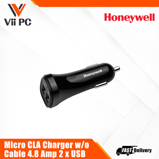 Honeywell MICRO CLA 24W CAR CHARGER 4.8 Amp with 2 x USB - Black Value Series / 3 Years Warranty