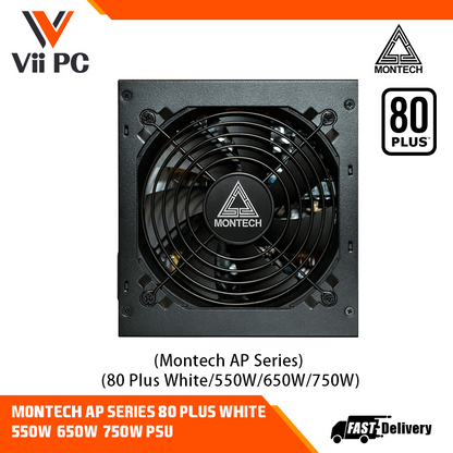 Montech AP Series 80 Plus® White Power Supply (AP550/ AP650 /AP750) - Active PFC