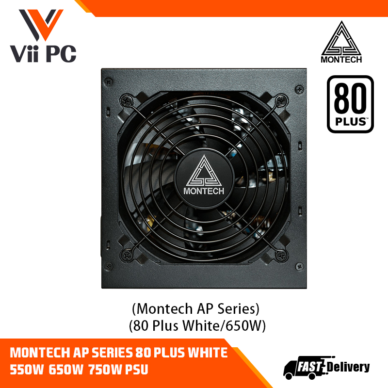 Montech AP Series 80 Plus® White Power Supply (AP550/ AP650 /AP750) - Active PFC