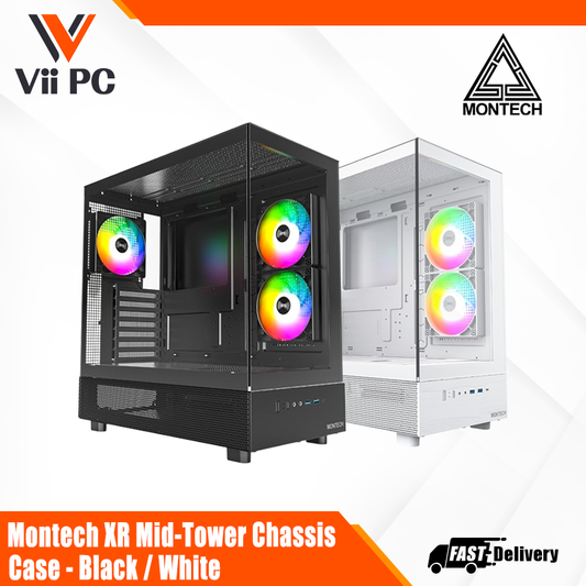 MONTECH XR Mid -Tower Chassis Case - BLACK/WHITE