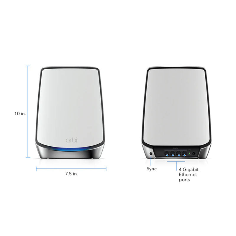 NETGEAR Orbi 850 Tri-Band WiFi 6 Mesh Add-on Satellite - AX6000 6Gbps Satellite (RBS850) Only