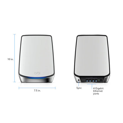 NETGEAR Orbi 850 Tri-Band WiFi 6 Mesh Add-on Satellite - AX6000 6Gbps Satellite (RBS850) Only