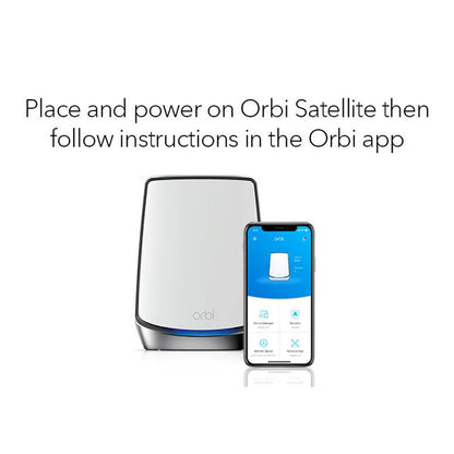 NETGEAR Orbi 850 Tri-Band WiFi 6 Mesh Add-on Satellite - AX6000 6Gbps Satellite (RBS850) Only