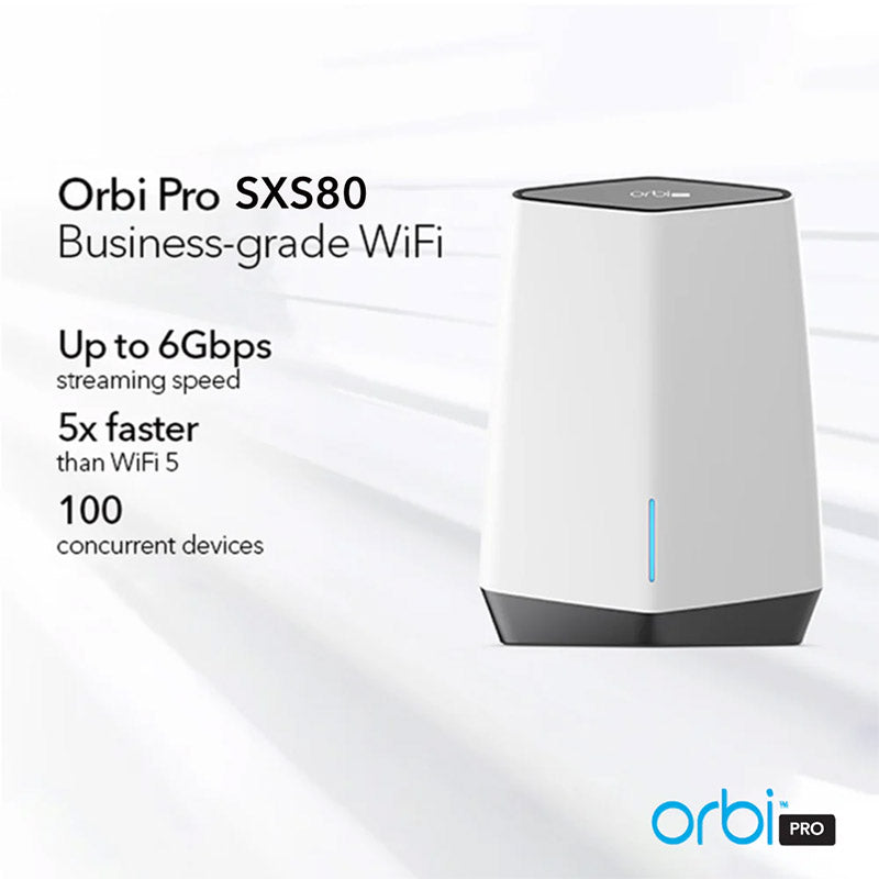 NETGEAR Orbi Pro WiFi 6 AX6000 Tri-Band Mesh Add-on Satellite (SXS80) for Business/Home | Requires Orbi Pro Router