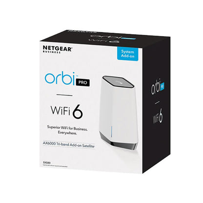 NETGEAR Orbi Pro WiFi 6 AX6000 Tri-Band Mesh Add-on Satellite (SXS80) for Business/Home | Requires Orbi Pro Router