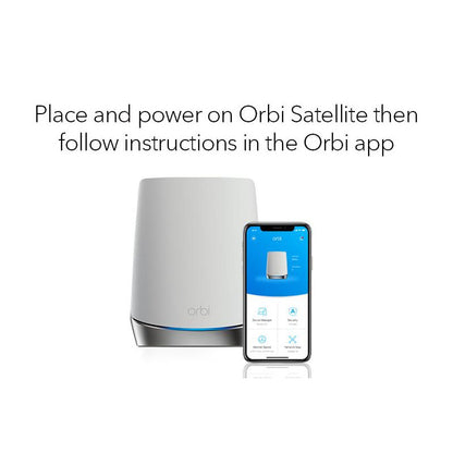 NETGEAR Orbi 750 Series Tri-band WiFi 6 Mesh Add-on Satellite, 4.2Gbps - AX4200 WiFi (RBS750) Satellite Only