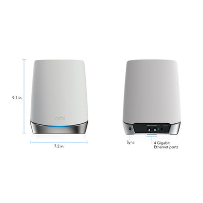 NETGEAR Orbi 750 Series Tri-band WiFi 6 Mesh Add-on Satellite, 4.2Gbps - AX4200 WiFi (RBS750) Satellite Only