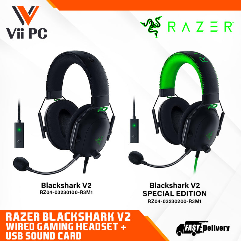 RAZER BlackShark V2 - Wired Gaming Headset + USB Sound Card  - FRML Packaging / SPECIAL EDITION (SE)