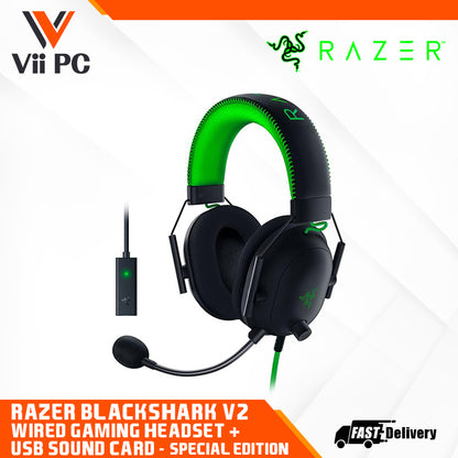 RAZER BlackShark V2 - Wired Gaming Headset + USB Sound Card  - FRML Packaging / SPECIAL EDITION (SE)