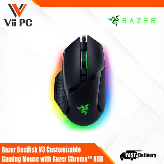 Razer Basilisk V3 Customizable Gaming Mouse with Razer Chroma™ RGB - Black