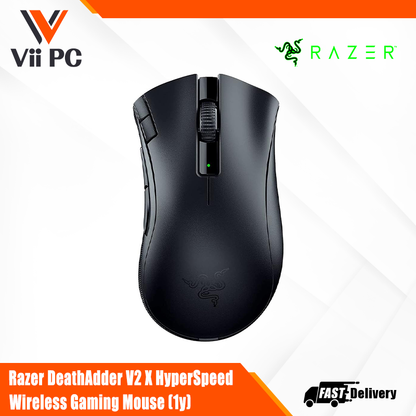 Razer DeathAdder V2 X HyperSpeed Wireless Gaming Mouse with Best-In-Class Ergonomics - Black