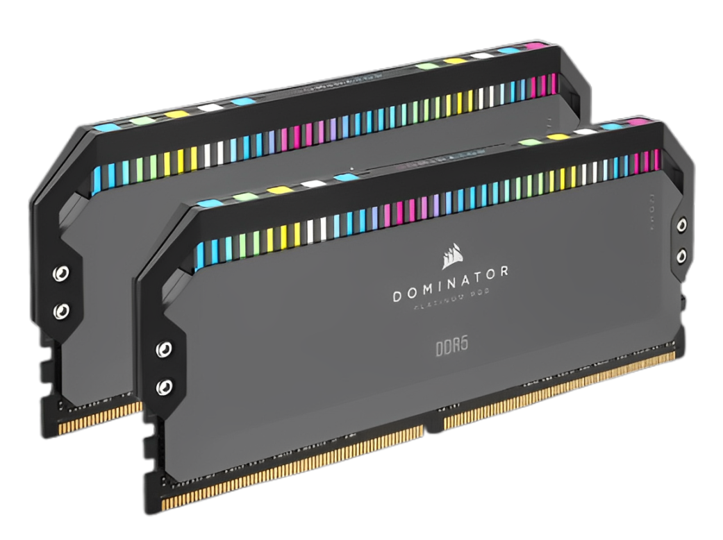 CORSAIR DOMINATOR PLATINUM RGB DDR5 32GB/64GB 5600/6000/6400MHz C30/C32/C36 Intel/AMD Memory Kit - Black/White