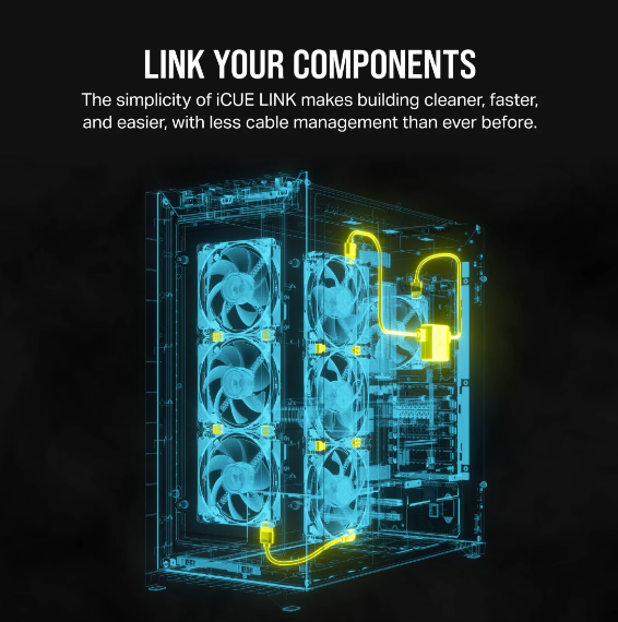 CORSAIR iCUE LINK System Hub - Connect Up to 14 CORSAIR iCUE LINK Devices - Auto Device Detection