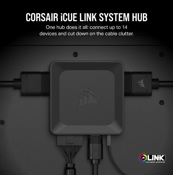 CORSAIR iCUE LINK System Hub - Connect Up to 14 CORSAIR iCUE LINK Devices - Auto Device Detection