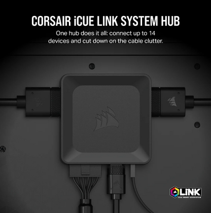 CORSAIR iCUE LINK System Hub - Connect Up to 14 CORSAIR iCUE LINK Devices - Auto Device Detection