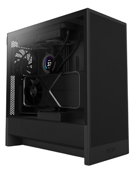 NZXT H5 FLOW / H5 FLOW RGB Compact ATX Mid-Tower Airflow Case with RGB Fans - Black/White