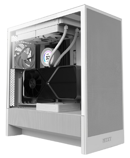 NZXT H5 FLOW / H5 FLOW RGB Compact ATX Mid-Tower Airflow Case with RGB Fans - Black/White