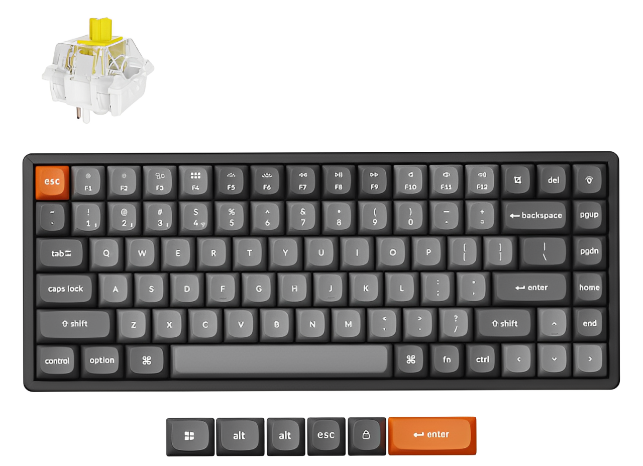 Keychron K2 Max QMK Wireless Mechanical Keyboard - Keychron Super (Red/Brown/Banana)