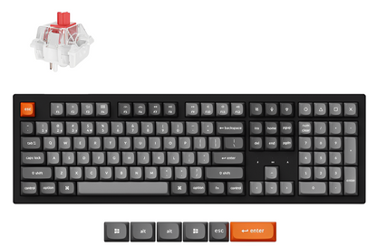 Keychron K10 Max QMK Wireless Mechanical Keyboard - Keychron Super (Red/Brown/Banana)