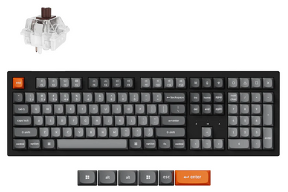 Keychron K10 Max QMK Wireless Mechanical Keyboard - Keychron Super (Red/Brown/Banana)