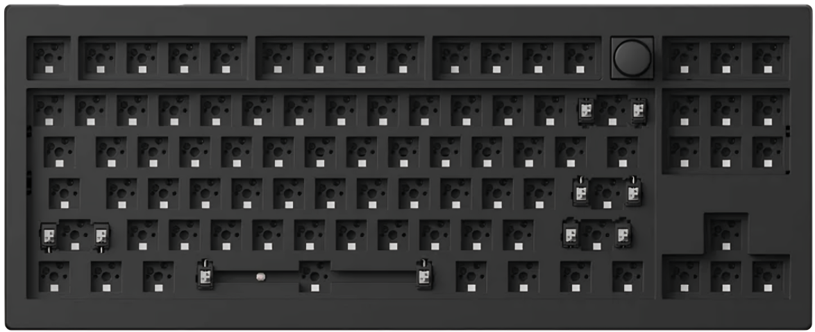 Keychron V1/V3/V5/V6 Max QMK/VIAWireless Custom Mechanical Keyboard Barebone Knob - Carbon Black