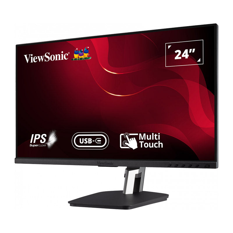 ViewSonic TD2455 24" 1080p IPS 10-Point Multi Touch Screen Monitor with Advanced Dual-Hinge Ergonomics USB C HDMI and DisplayPort Out