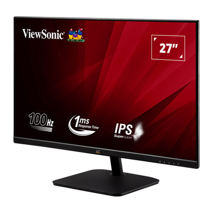 ViewSonic VA2732-MH 27" 1920 x 1080 Pixels Full HD IPS Monitor, Three Side Frameless, Dual Integrated Speakers, Flicker Free, View Mode, HDMI, VGA, Audio Out