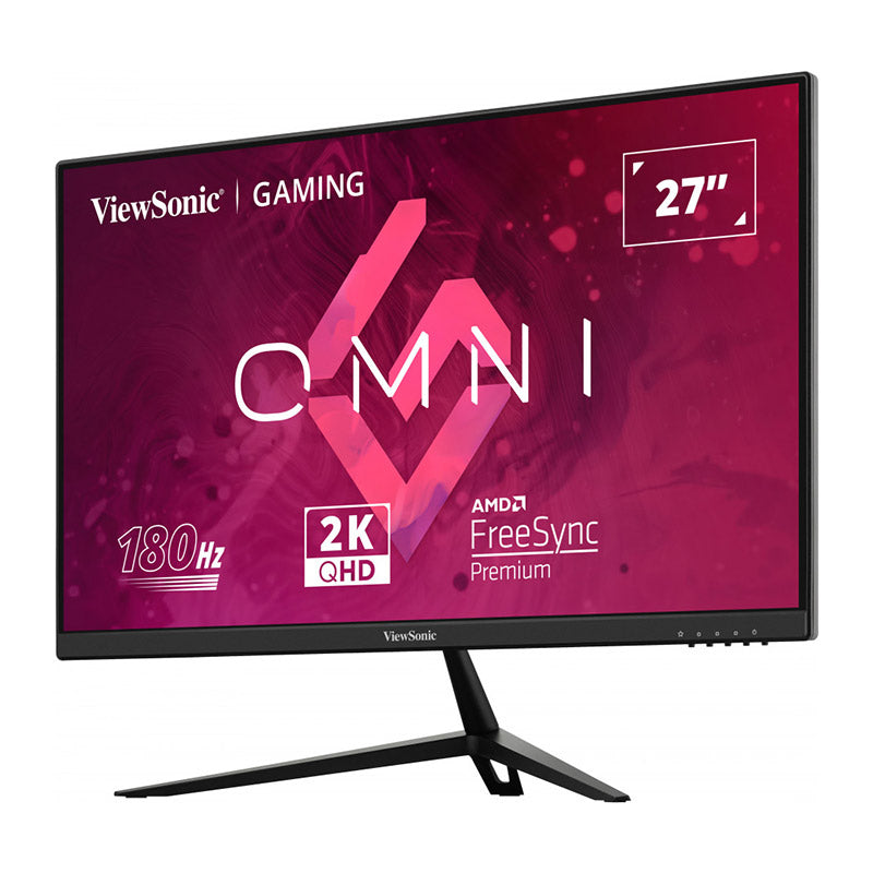 ViewSonic Omni VX2728-2K 27" 2K-QHD, 180Hz IPS Gaming Monitor, 0.5ms MPRT, AMD FreeSync Premium, VESA Adaptive Sync, HDR10, Tilt Adjustable, HDMI, DP, Speakers