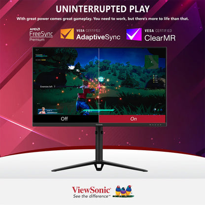 ViewSonic VX2728J 27” FHD, 0.5ms, 180Hz, Fast IPS HDR10, AMD FreeSync Premium, VESA Adaptive Sync and clearMR, Full Ergonomic Gaming Monitor