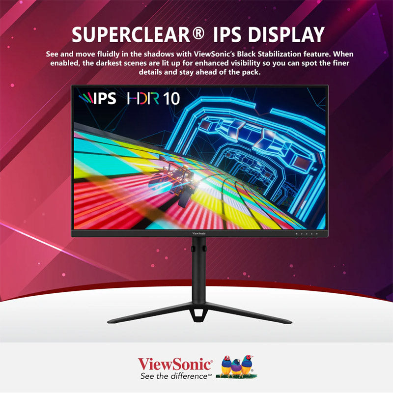 ViewSonic VX2728J 27” FHD, 0.5ms, 180Hz, Fast IPS HDR10, AMD FreeSync Premium, VESA Adaptive Sync and clearMR, Full Ergonomic Gaming Monitor