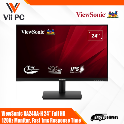 ViewSonic VA240A-H 24” Full HD 120Hz Monitor with Fast 1ms Response Time