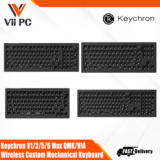 Keychron V1/V3/V5/V6 Max QMK/VIAWireless Custom Mechanical Keyboard Barebone Knob - Carbon Black