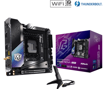 ASRock Z890I Nova WiFi 7 Intel® Core™ Ultra Processors Mini-ITX Gaming Motherboard