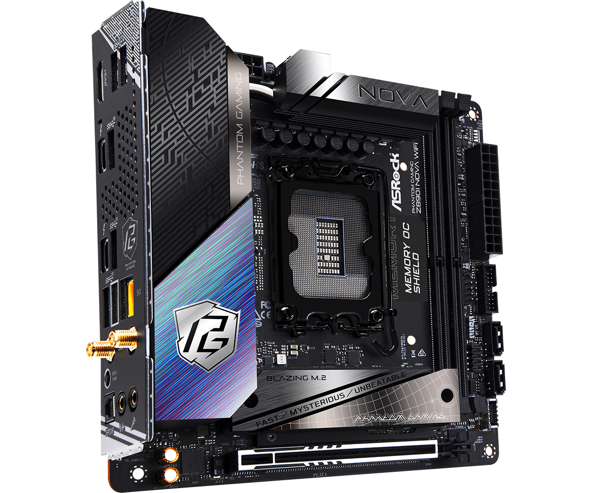 ASRock Z890I Nova WiFi 7 Intel® Core™ Ultra Processors Mini-ITX Gaming Motherboard