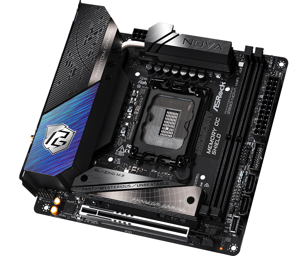 ASRock Z890I Nova WiFi 7 Intel® Core™ Ultra Processors Mini-ITX Gaming Motherboard