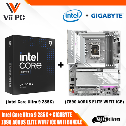 GIGABYTE Z890 AORUS ELITE WIFI7 ICE WIFI ATX Motherboard + Intel® Core™ Ultra 9 Processor 285K BUNDLE